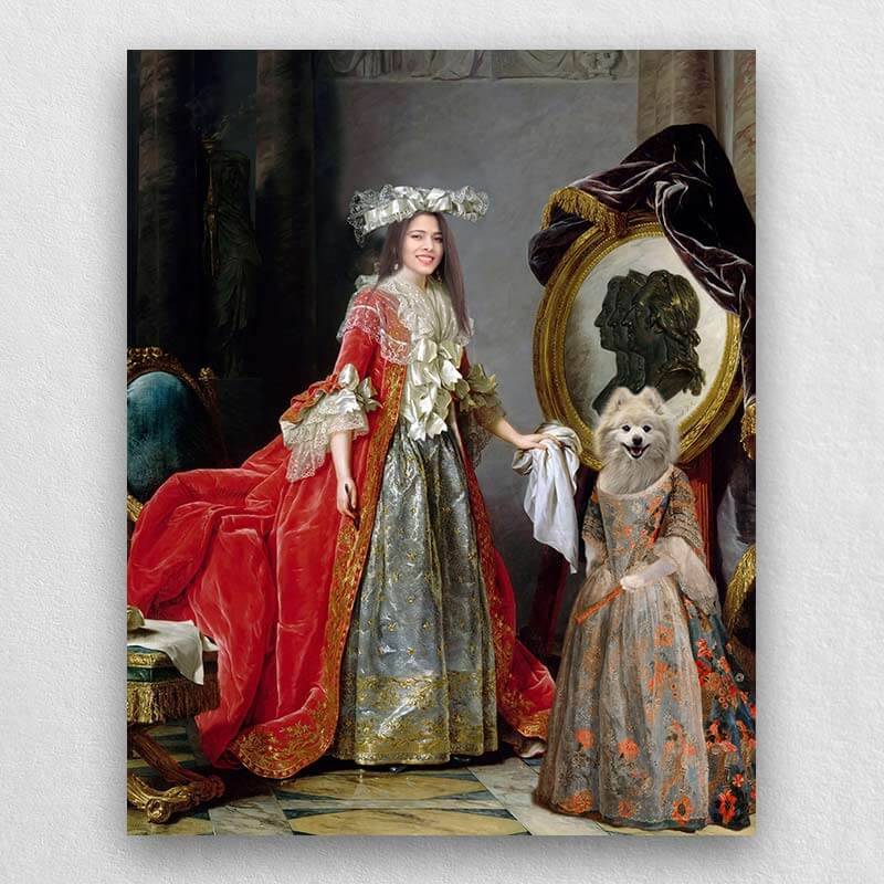 Royal Pet And Owner Portraits Canvas