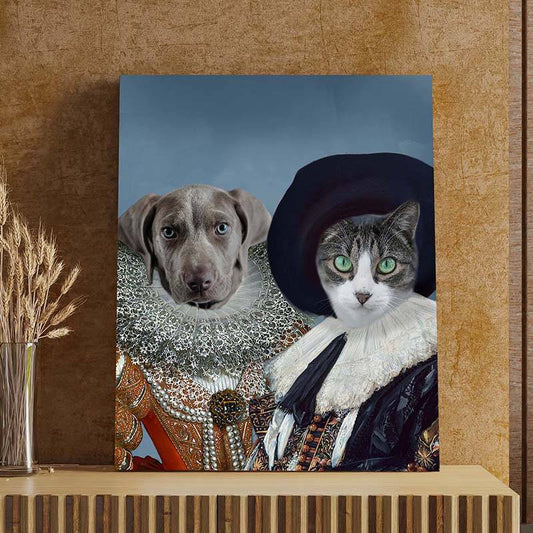 Royal Queen And Cavalier Portraits Of Pets