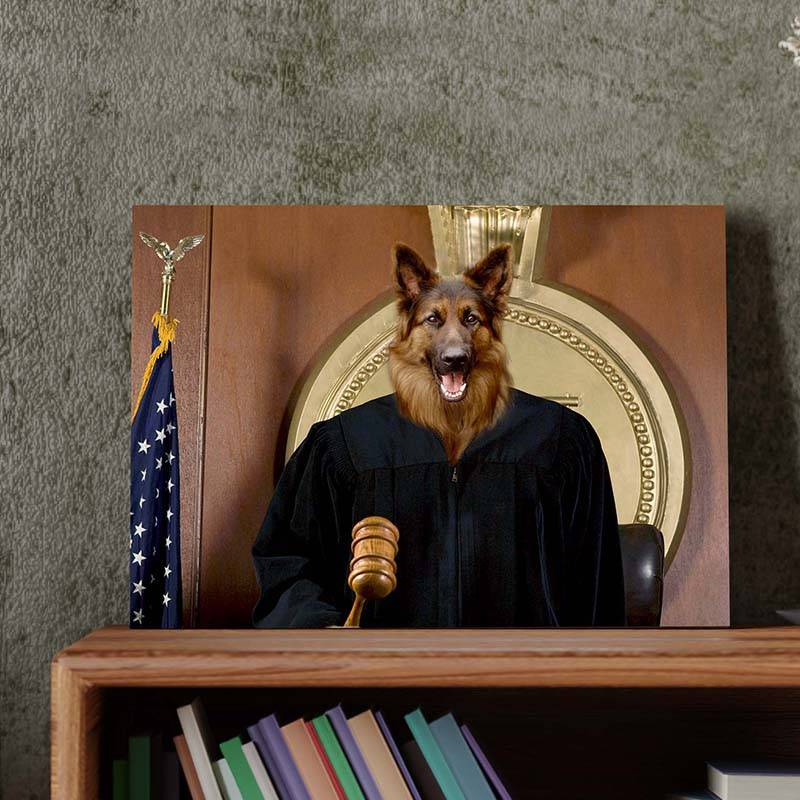 The Judge Of Justice Pet Portrait Art