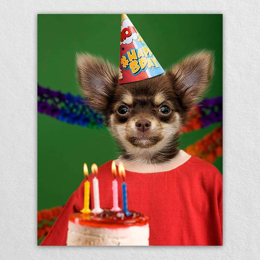 Birthday Faced Pet Portraits Customized Gidts For Him