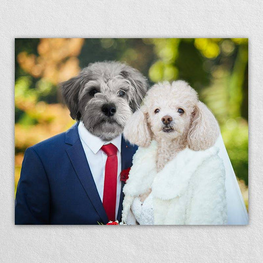 Funny Dog Prints Pet Portrait Custom Wedding Gidts