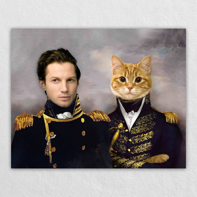 Admiral Portrait Pet Dog And Owner Portraits