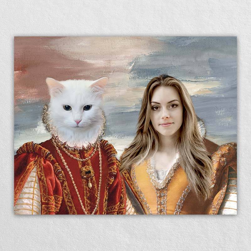 Royal Custom Pet And Owner Painting