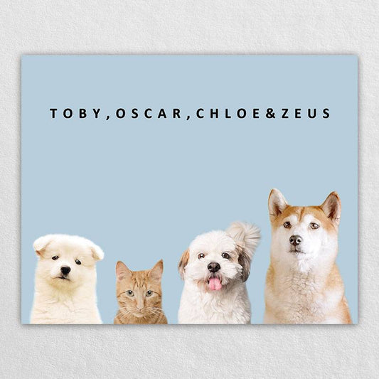 Minimalist Watercolor Animal Portraits