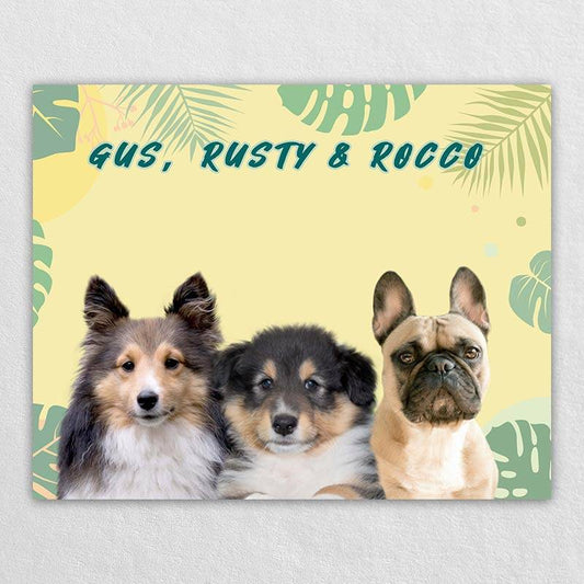 Cute Pet Artwork Dog Wall Painting