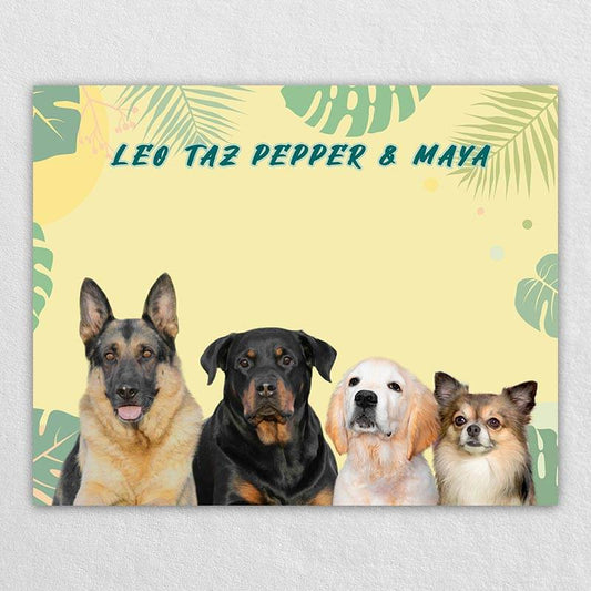 Pet Portrait Canvas Dog Pictures
