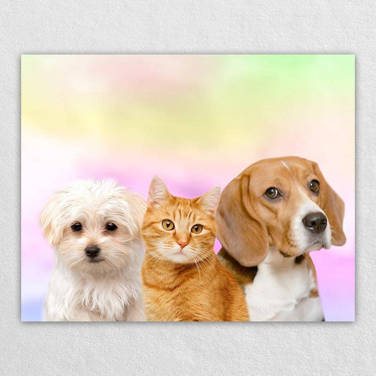 Custom Pop Art Pet Portraits Pet Painting