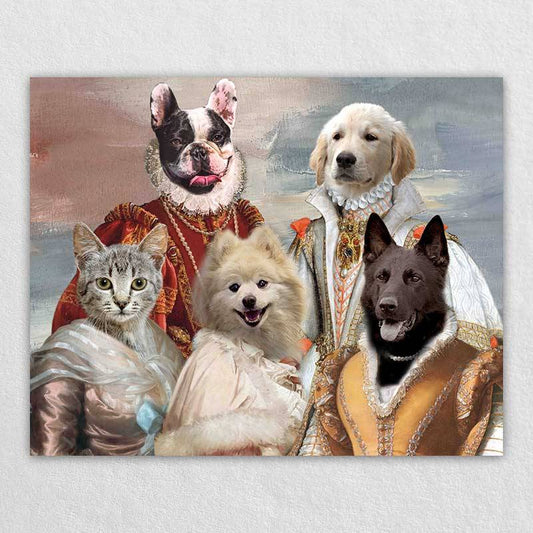 Pet Dog Portrait Painting Renaissance