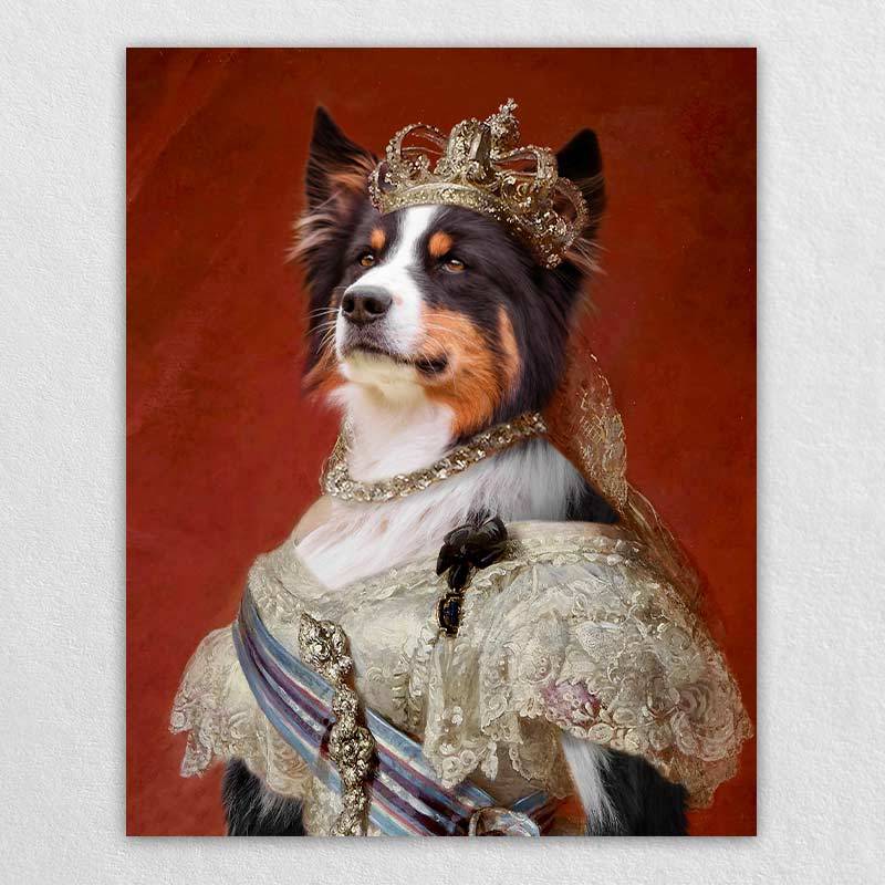 Custom Renaissance Dog Painting Pet Portrait