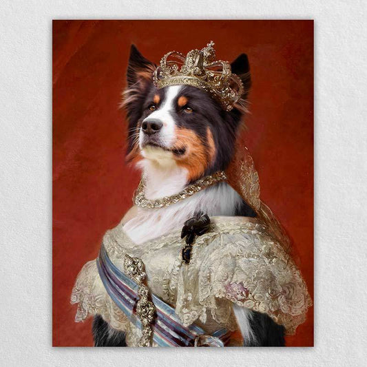 Custom Renaissance Dog Painting Pet Portrait