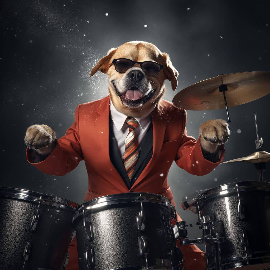 Rhythmist Cute Cat Drawing Dog Pet Painting