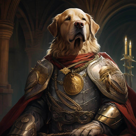 Knight Dog Prints Custom Pet Art