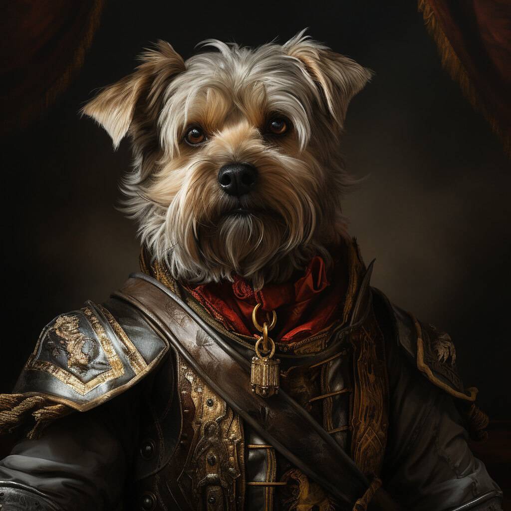 Renaissance Pet Portraits Hand Painted