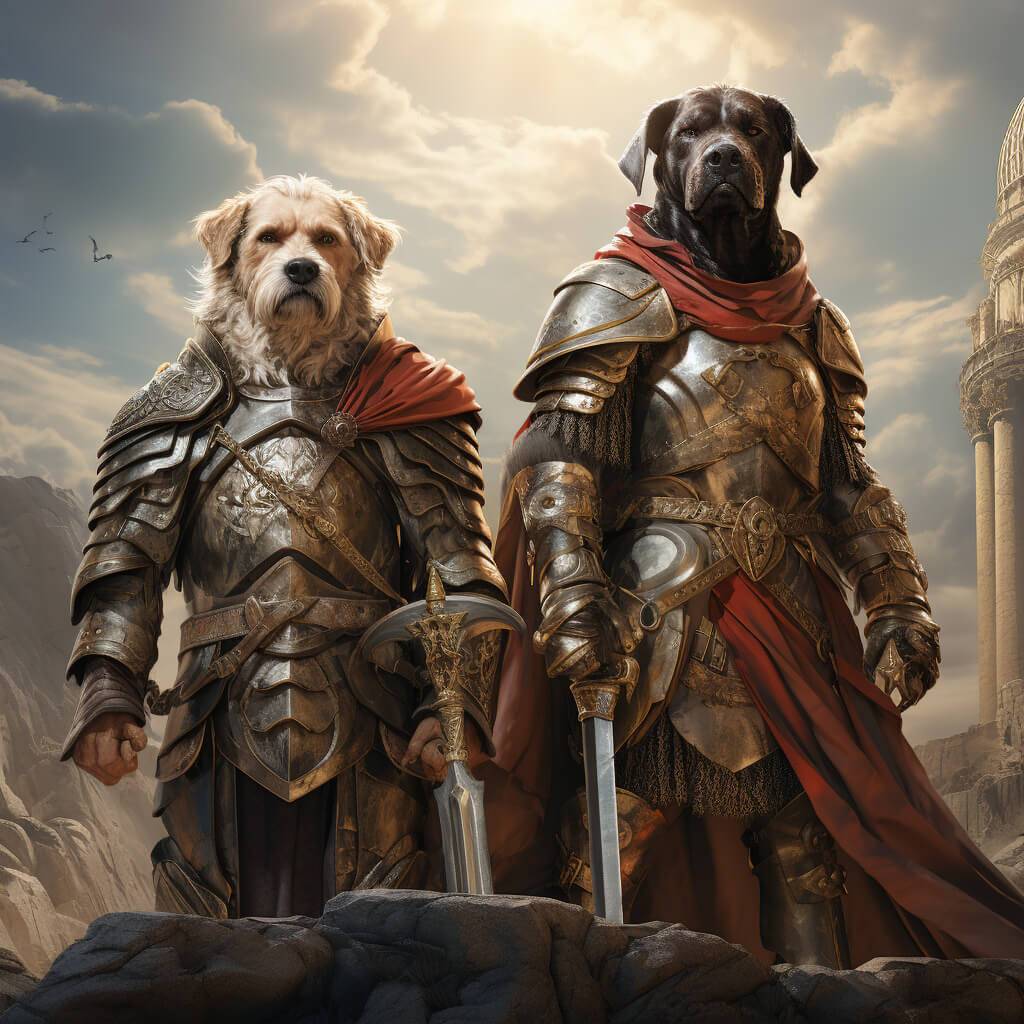 Dog Royal Painting Portrait Pet And Art
