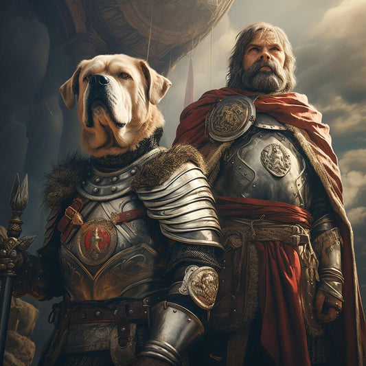 Custom Renaissance Portrait Of Pets