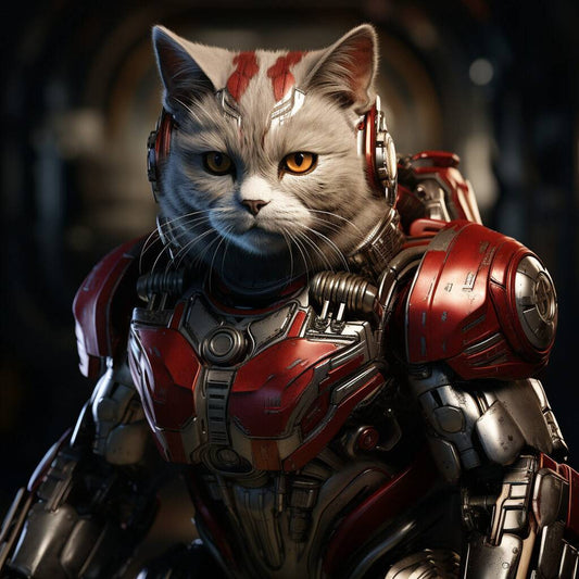 Superhero Dog Portraits Cat Pet Portrait Art