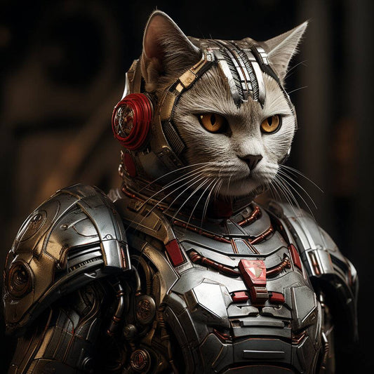 Armored Avenger Painted Pet Custom Dog Portrait Art