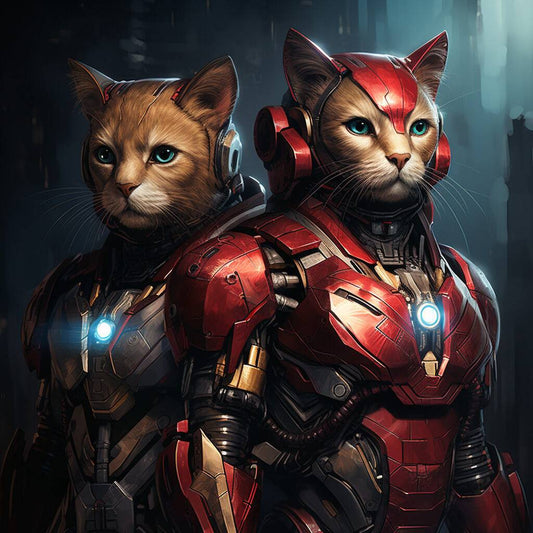 Iron Pets Custom Made Canvas Art Animal Portrait Artwork