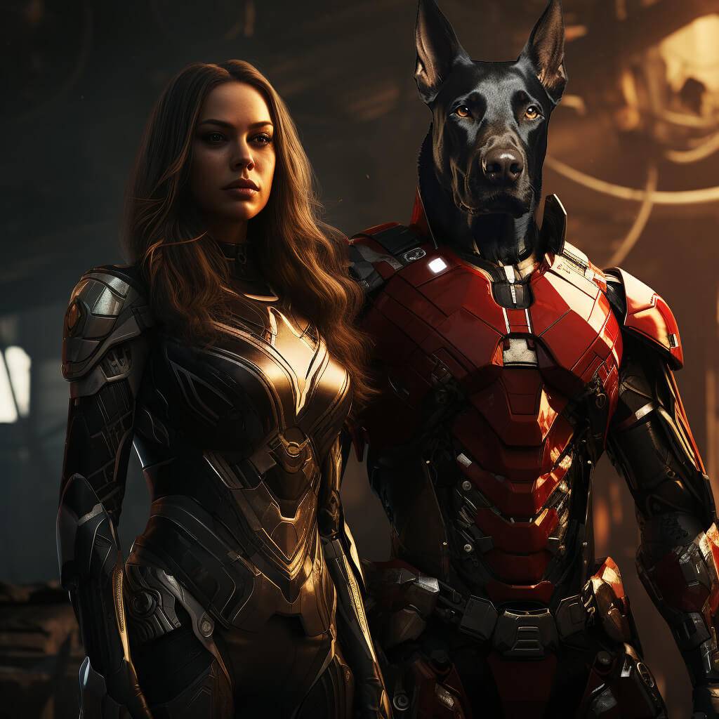 Marvel Pet Portraits Owner And Pet Artwork