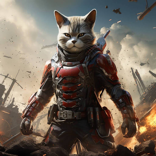 Superhero Pet Painting Animal Pet Portraits