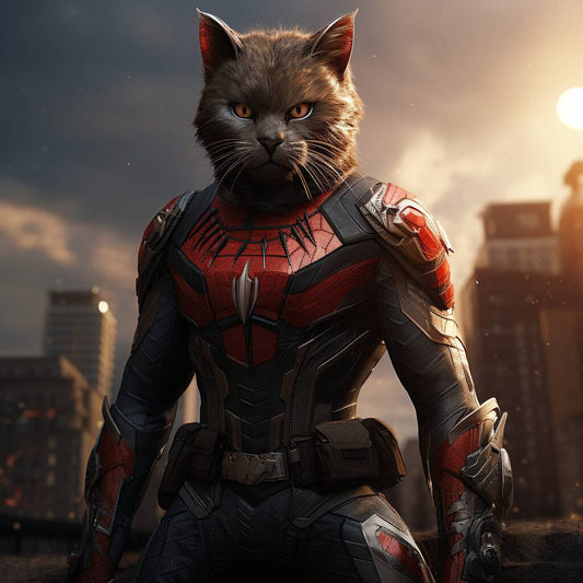 Spiderman Cool Art Dog Cat Painting