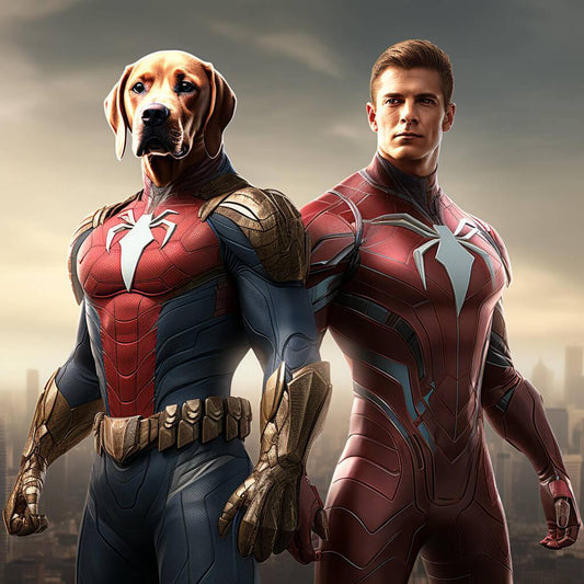 Spiderman Custom Artwork Your And Pet In A Portrait