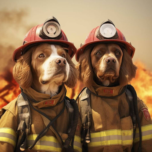 Immerse Your Dogs Doing Painting Reflecting True Heroism