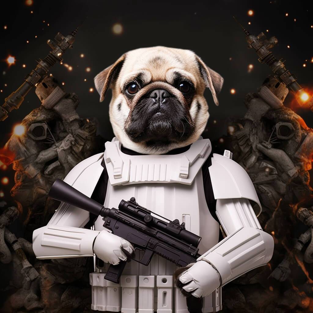 Star Wars Painting For Pet Portrait Canvas