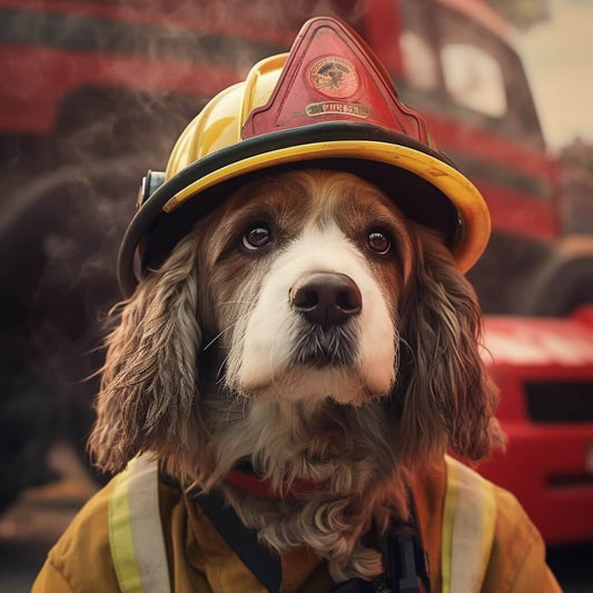 Commission Your Very Own Portrait Dog Painting with a Fiery Twist