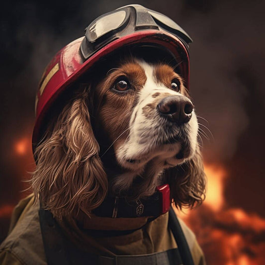 Combining My Dogs Painting with Fiery Themes