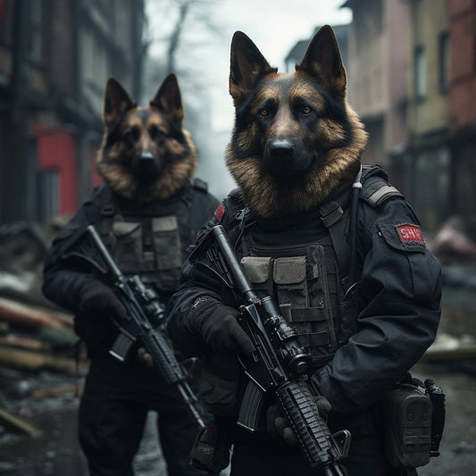 Police Man Art Portrait Your Pet