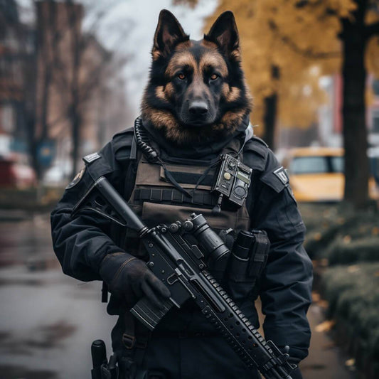 Realistic Police Drawing Pet Painting Art