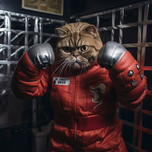 Pop Boxing Art Cats Pet Portrait Art