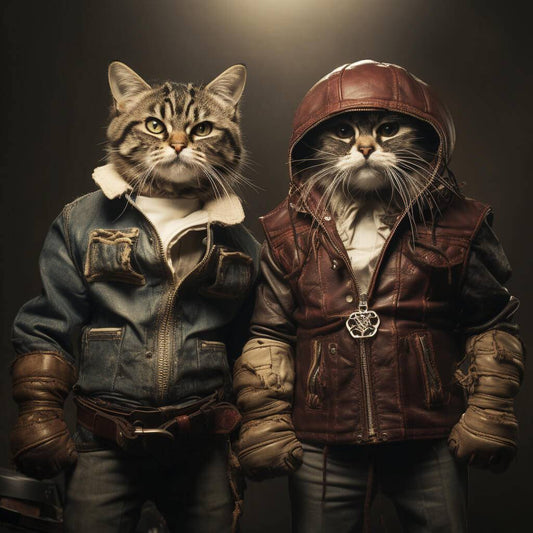 Cute Pet Cat Prints Wall Art Painting of Boxers