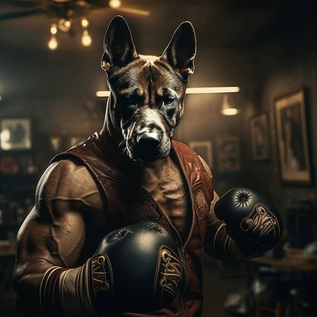 Personalized Pet Dog Pics Canvas Art Boxing Canvas Pictures