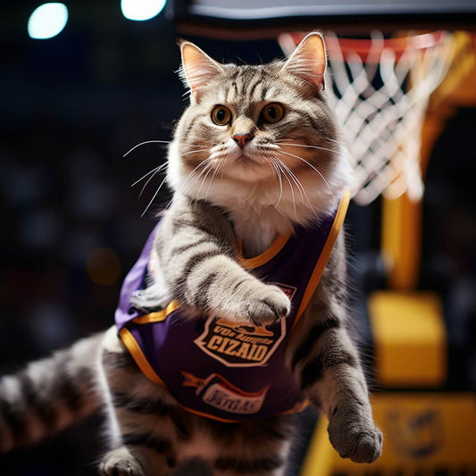 Basketball Picture Art Made by Cats Pet Art Prints