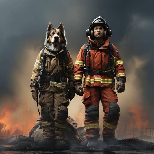 Portrait With Dog Cat Painting Design Images