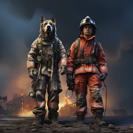 Custom Fireman Pet Canvas Painting Ideas For Living Room