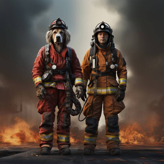 Pet Human Firefighters Bathroom Artwork Ideas
