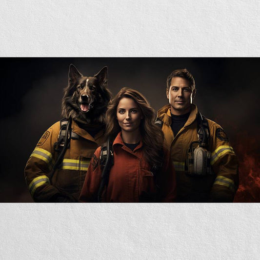 Fire Responder Hilarious Family Photos With Pets