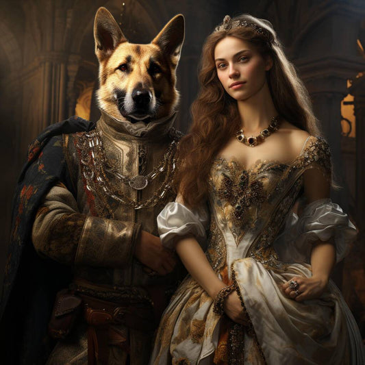 Historic Royal Portraits Female With Owner Painting