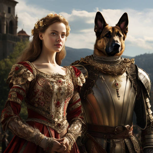 Woman And Owner Funny Royal Portraits