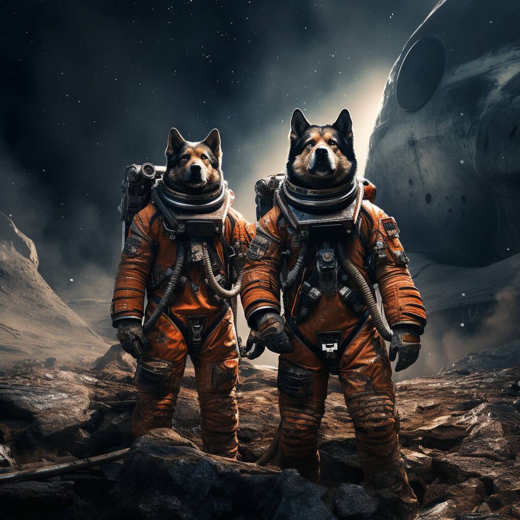 Astronaut Artwork For Pet Portrait Artwork