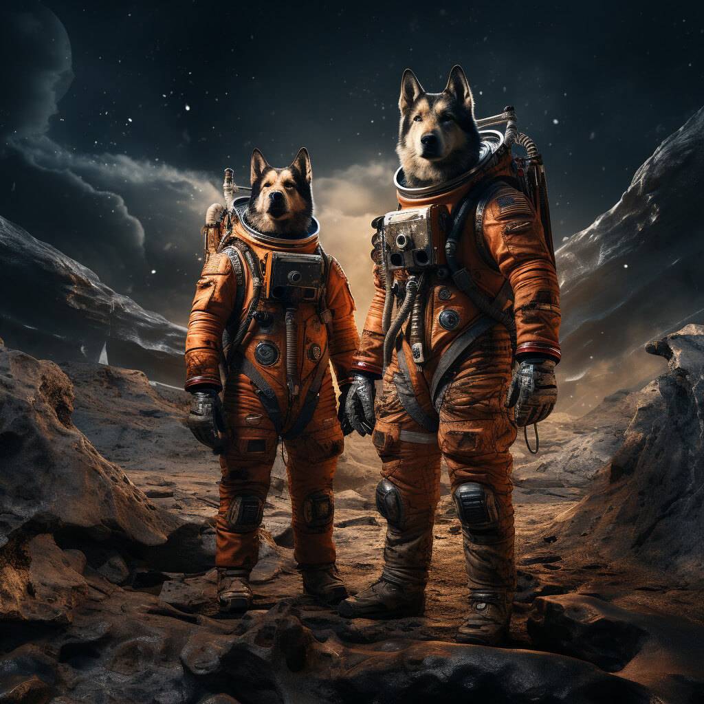 Astronaut Wall Painting Portrait Of Pet