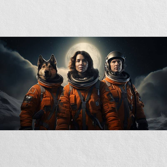 Astronaut In Space Art Pet Painting With Human