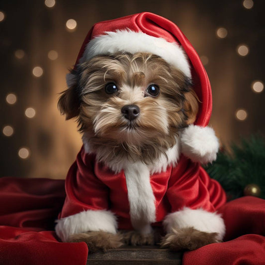 Santa Artwork Pet On Paintings Portrait Art