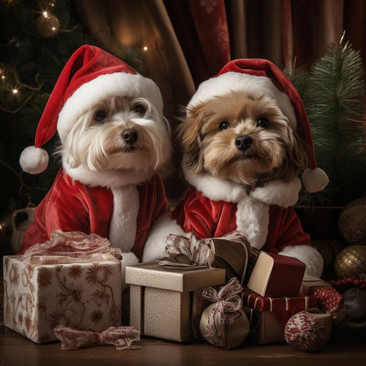 Santa Canvas Painting Custom Pet Portrait Art