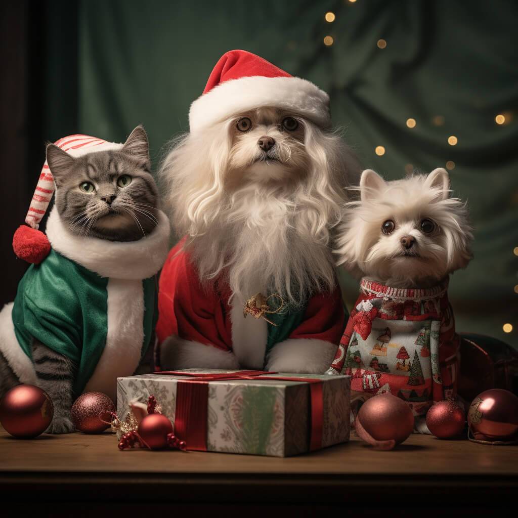 Holiday Canvas Wall Art Custom Pet Painting