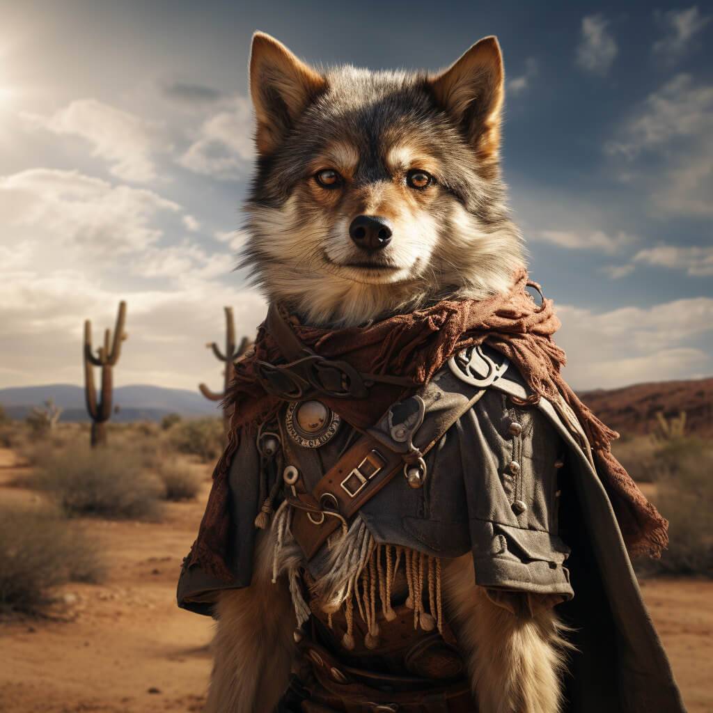 Western Cowboy Painting For Pet Portrait