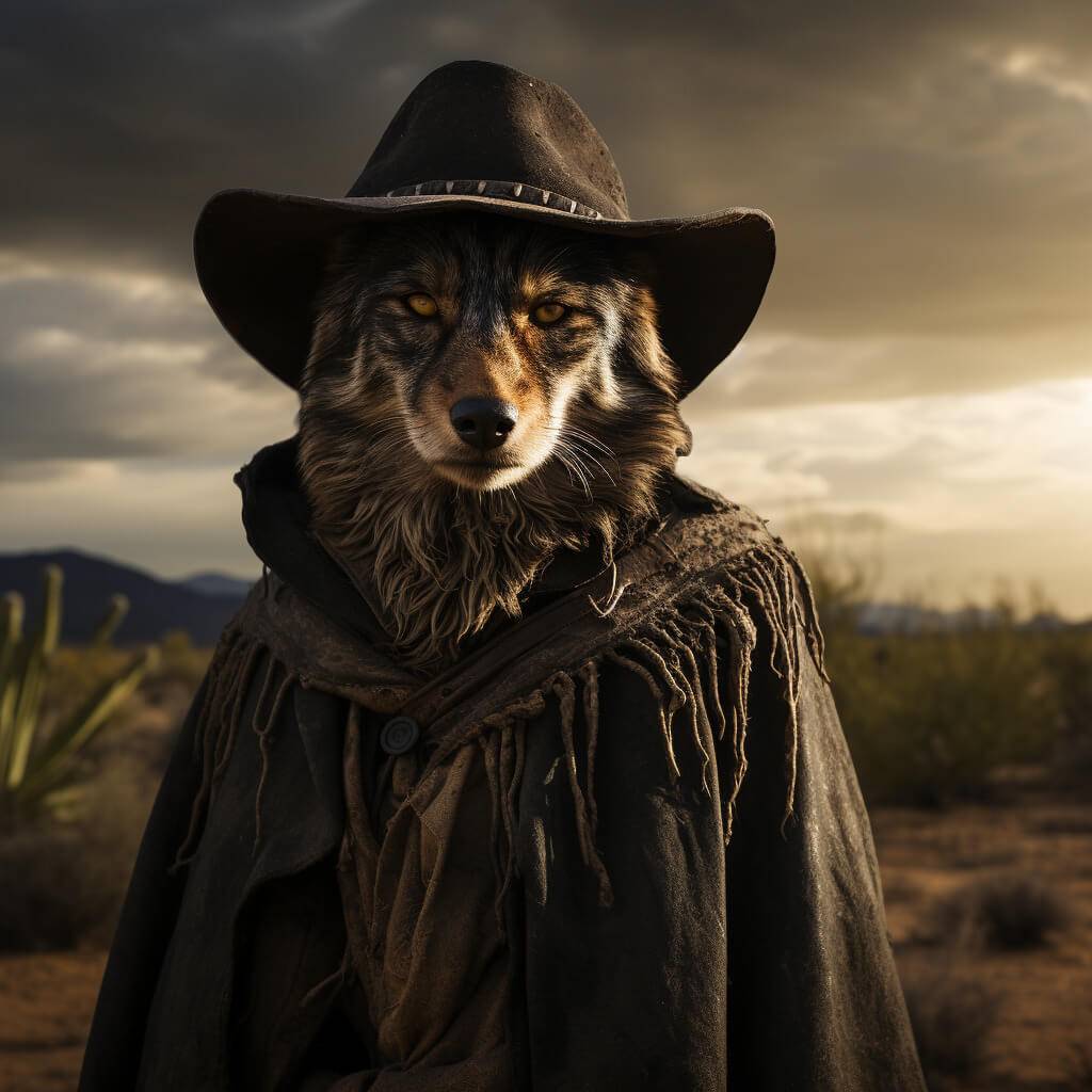 Western Cowboy Drawing Pet Creations Art